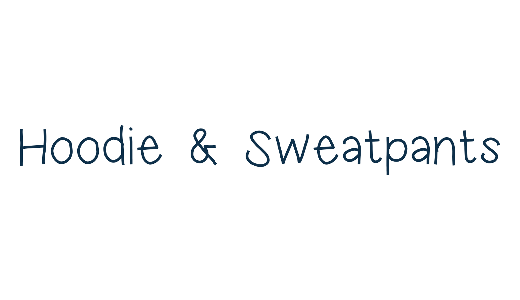 Hoodie & Sweatpants, fancy decorative font preview