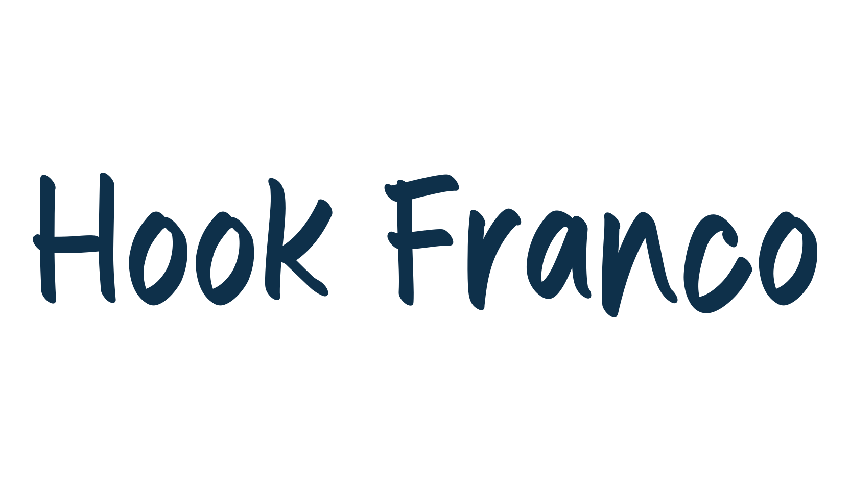 Hook Franco, handwriting font preview