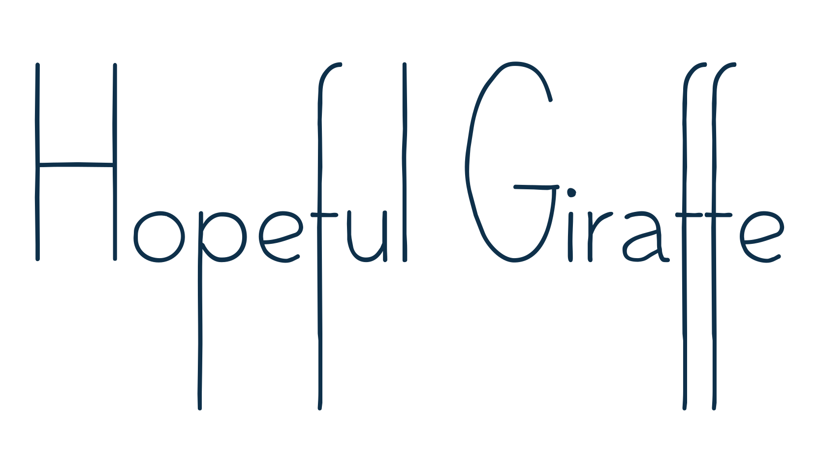 Hopeful Giraffe, fancy various decorative font preview