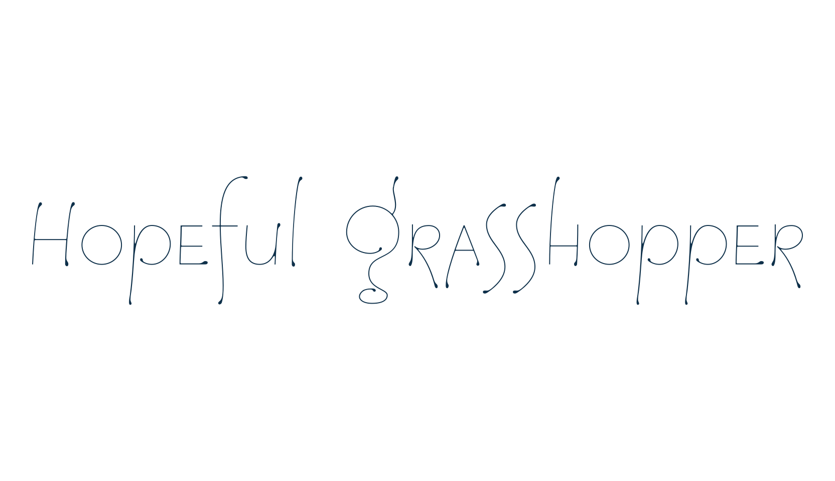 Hopeful Grasshopper, fancy various decorative font preview
