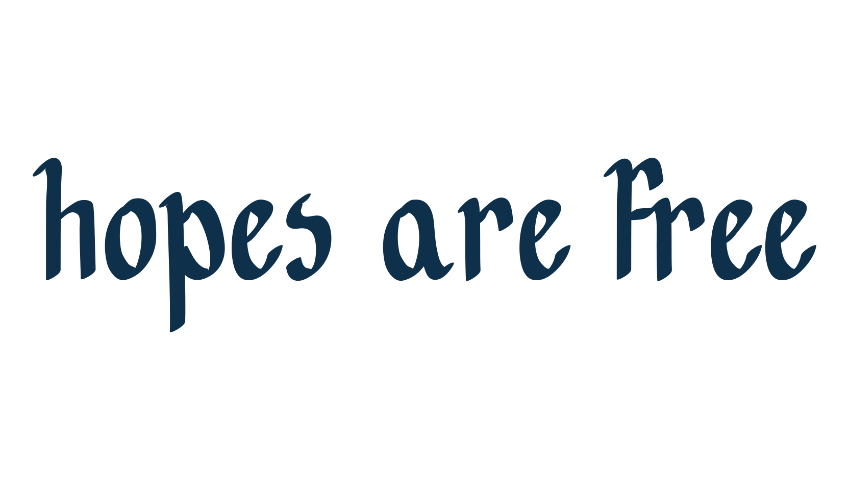 Hopes are free, fancy various decorative script calligraphy font preview