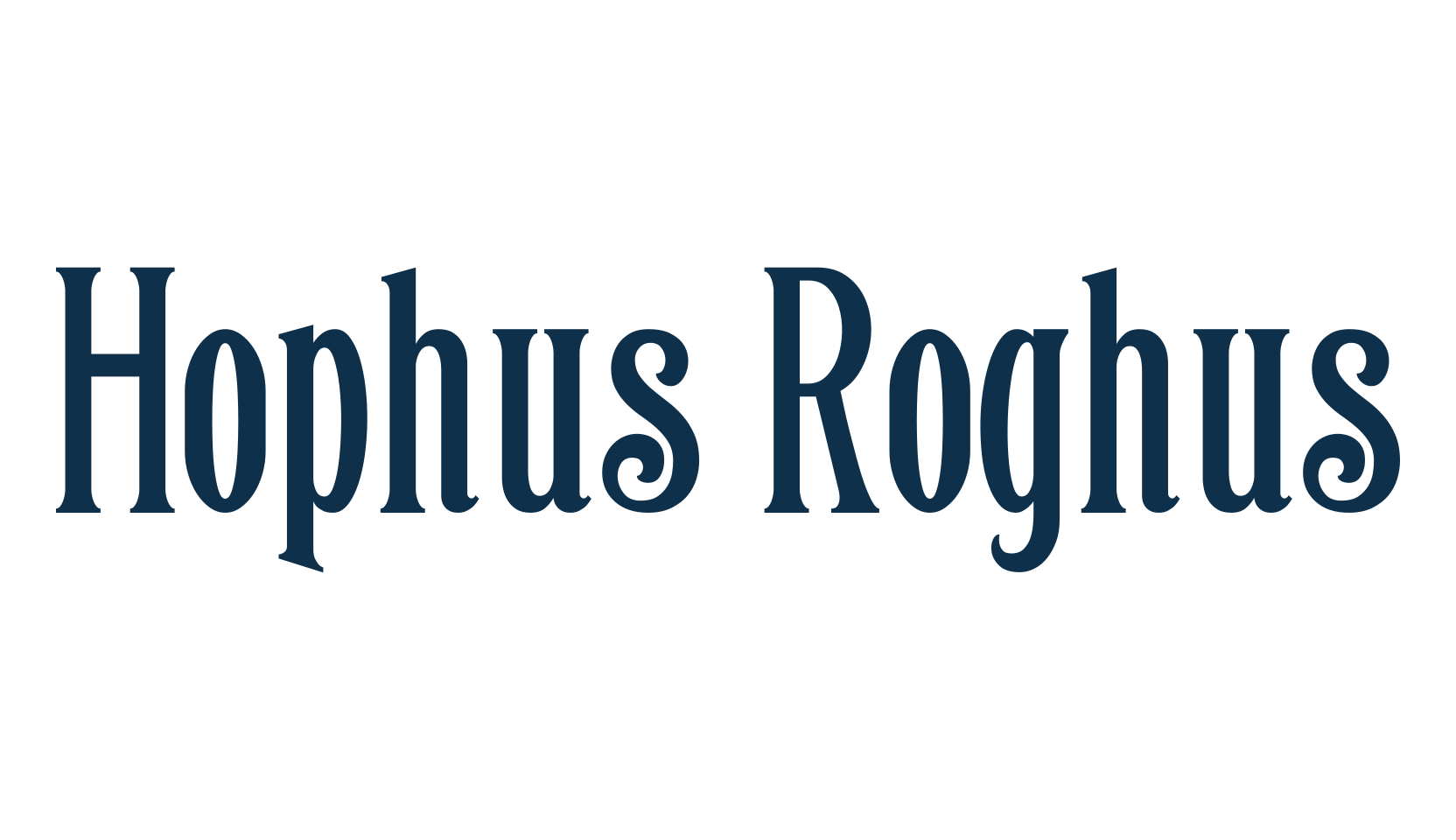 Hophus Roghus, fancy retro decorative font preview