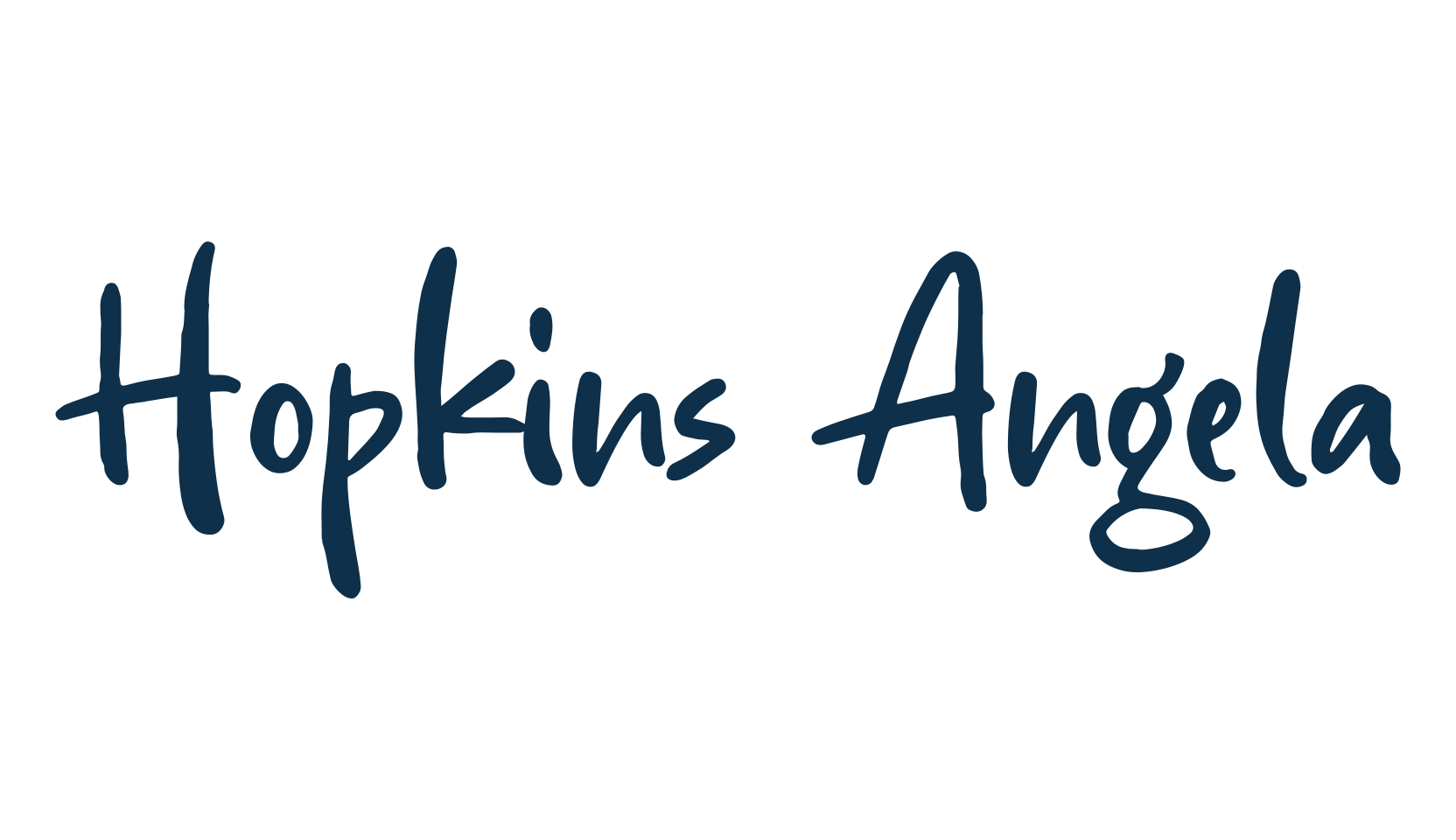 Hopkins Angela, handwriting font preview