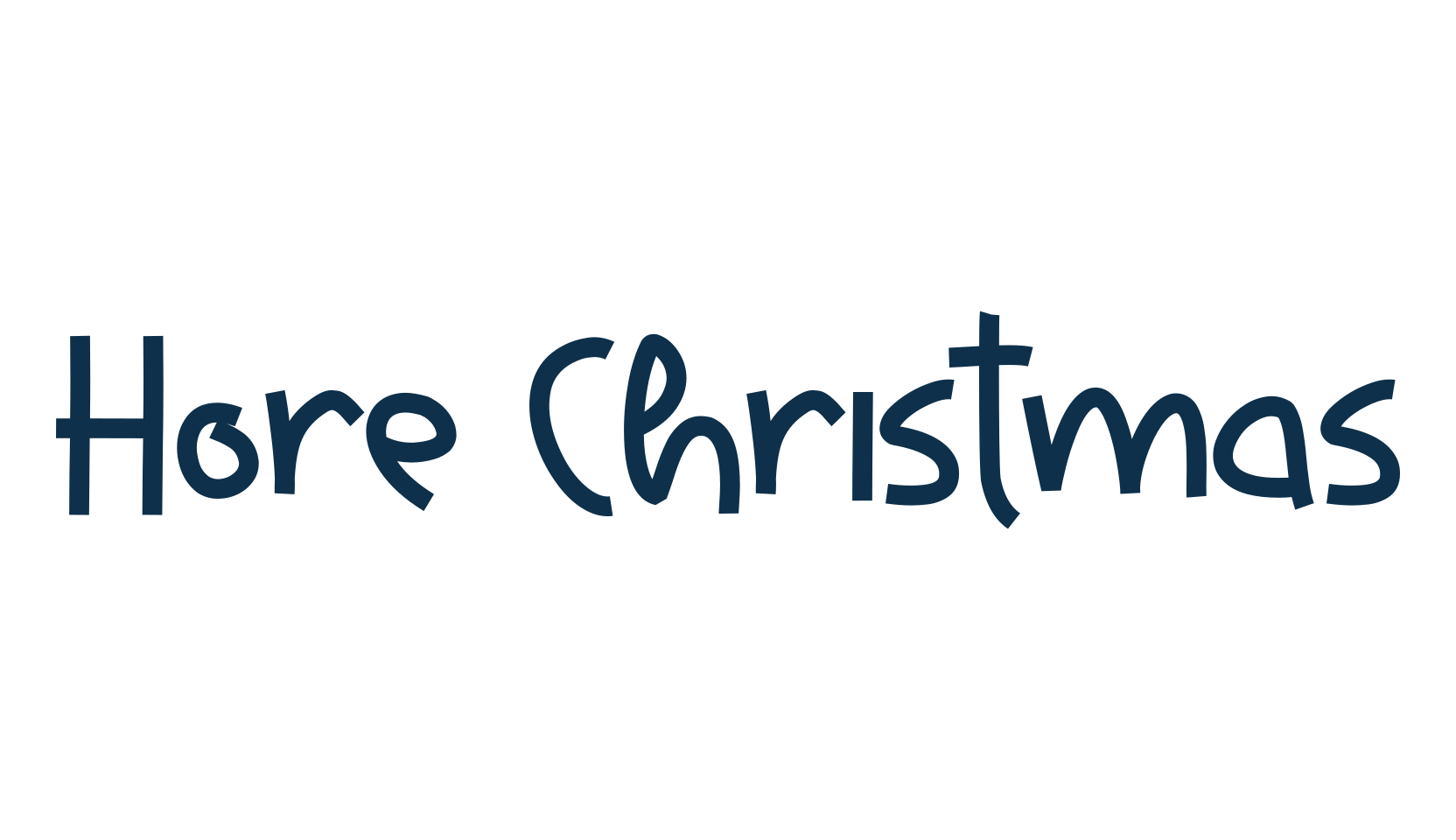 Hore Christmas, cartoon font preview