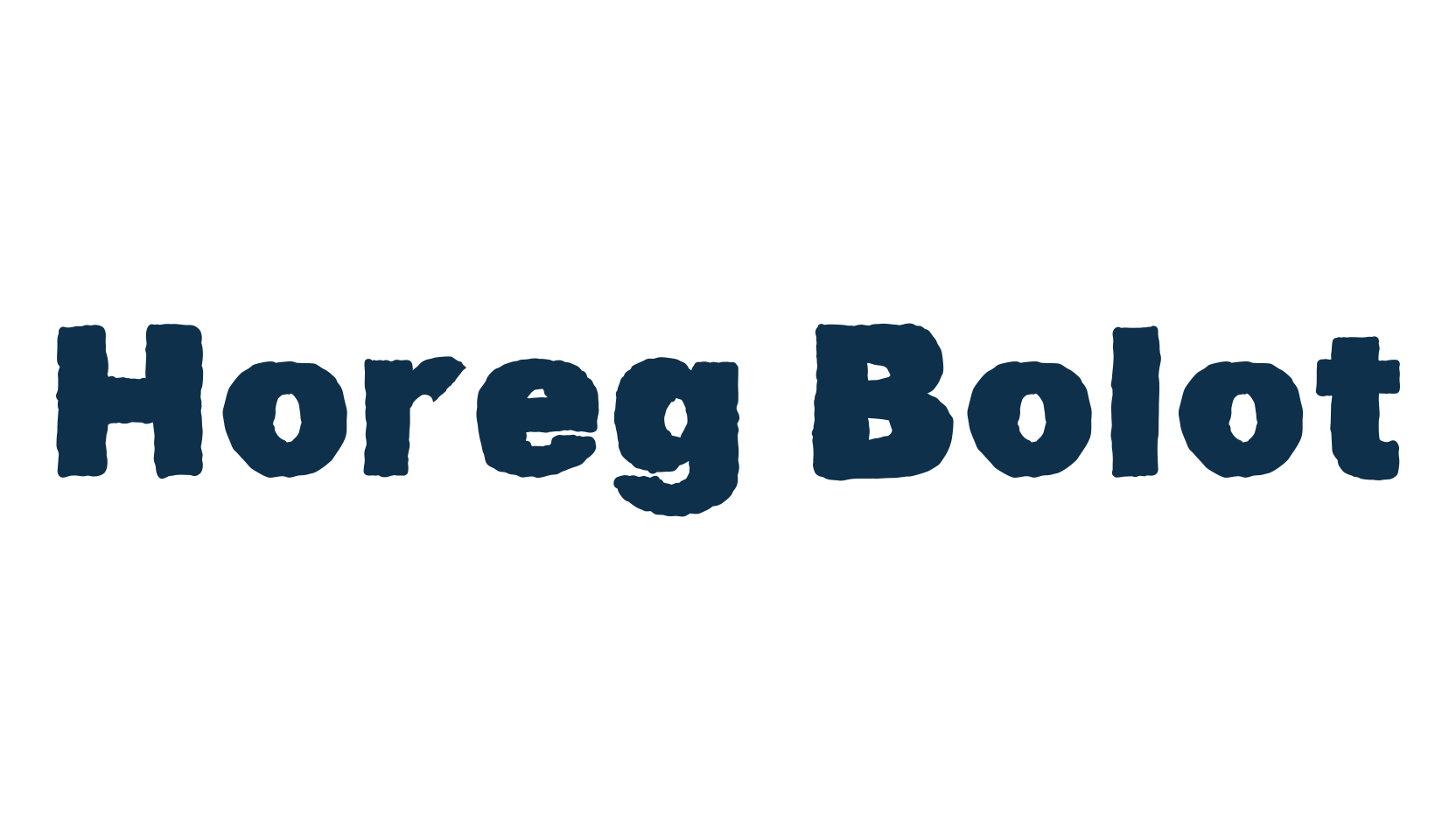 Horeg Bolot, eroded font preview
