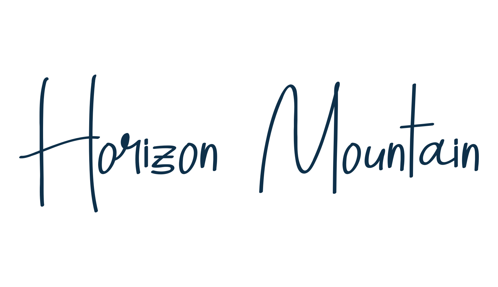 Horizon Mountain, handwriting font preview