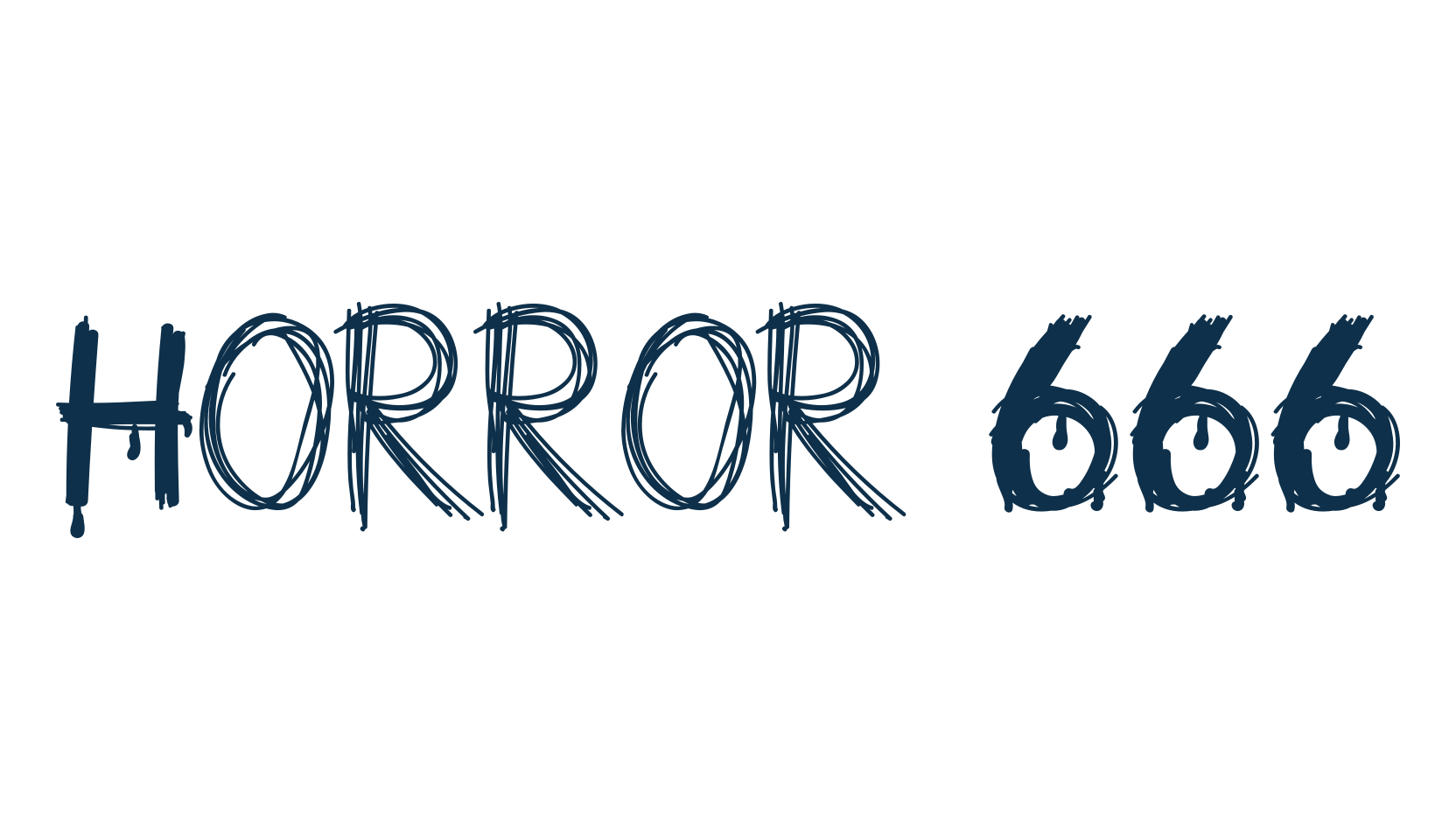 Horror 666, halloween font preview