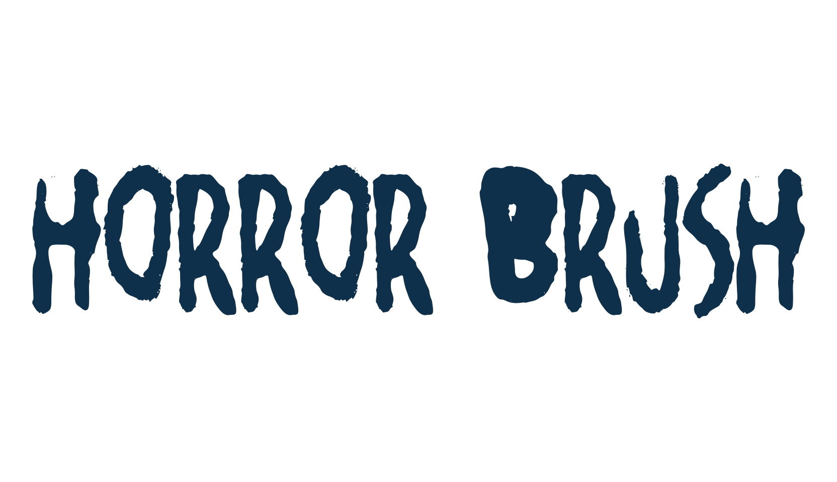 Horror Brush, halloween font preview
