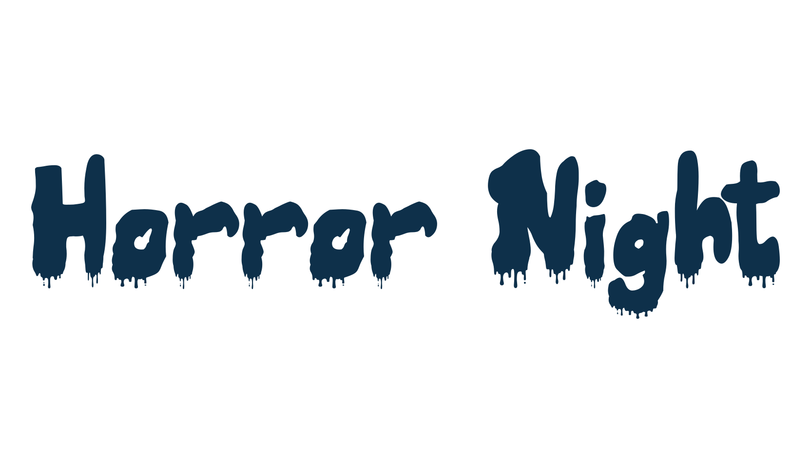 Horror Night, halloween font preview