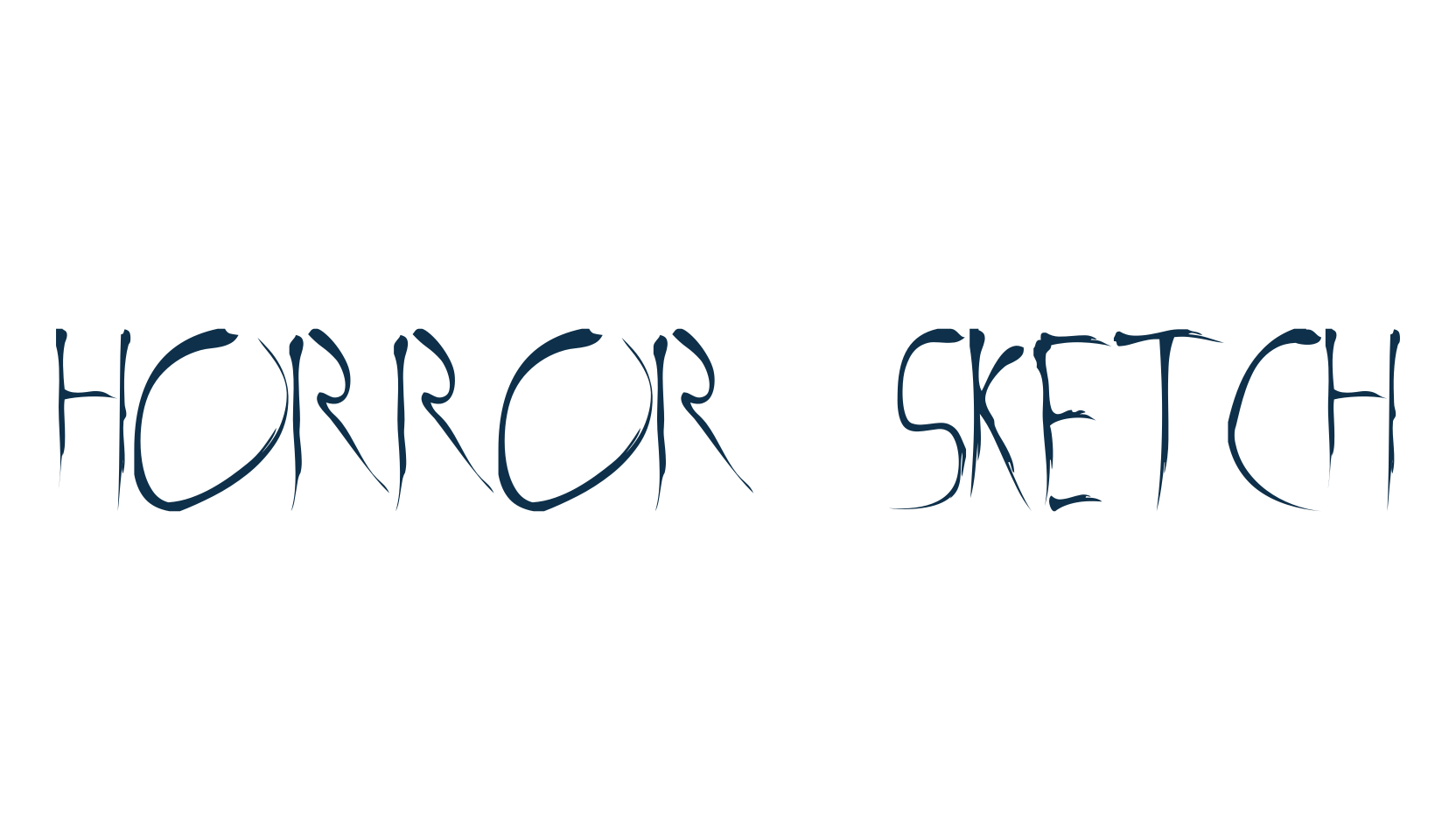Horror Sketch, holiday halloween fancy decorative horror font preview
