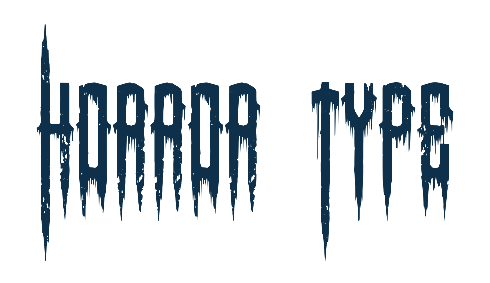 Horror Type, holiday halloween fancy decorative horror font preview