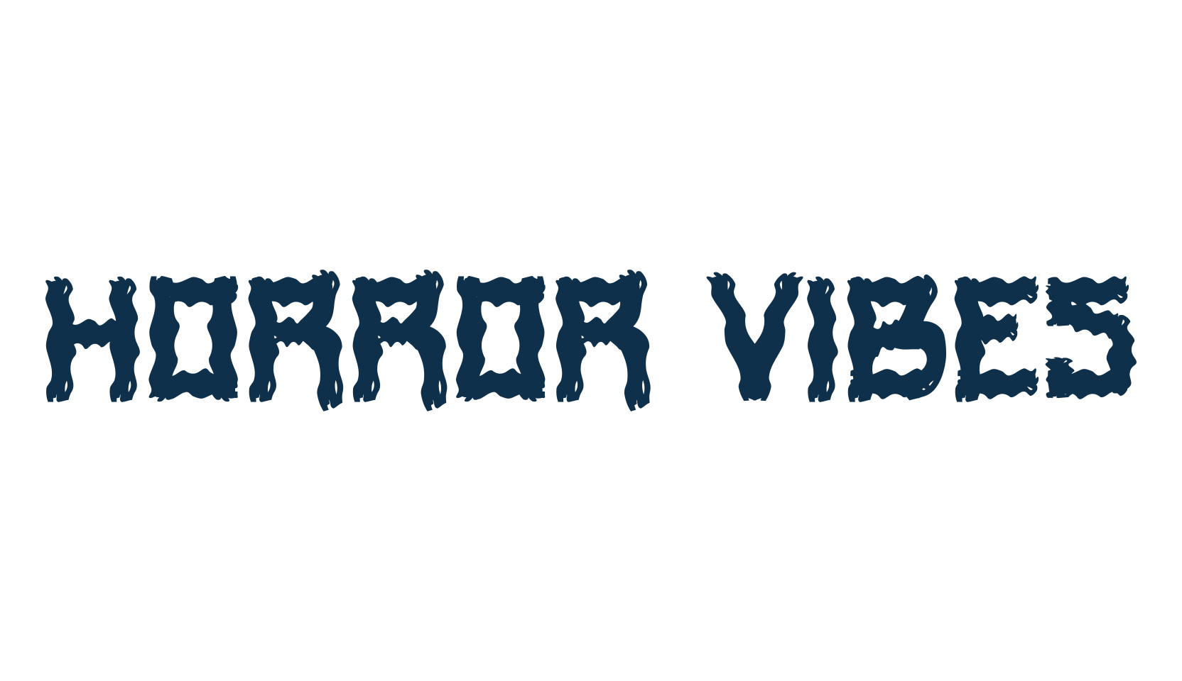 Horror Vibes, holiday halloween fancy decorative horror font preview