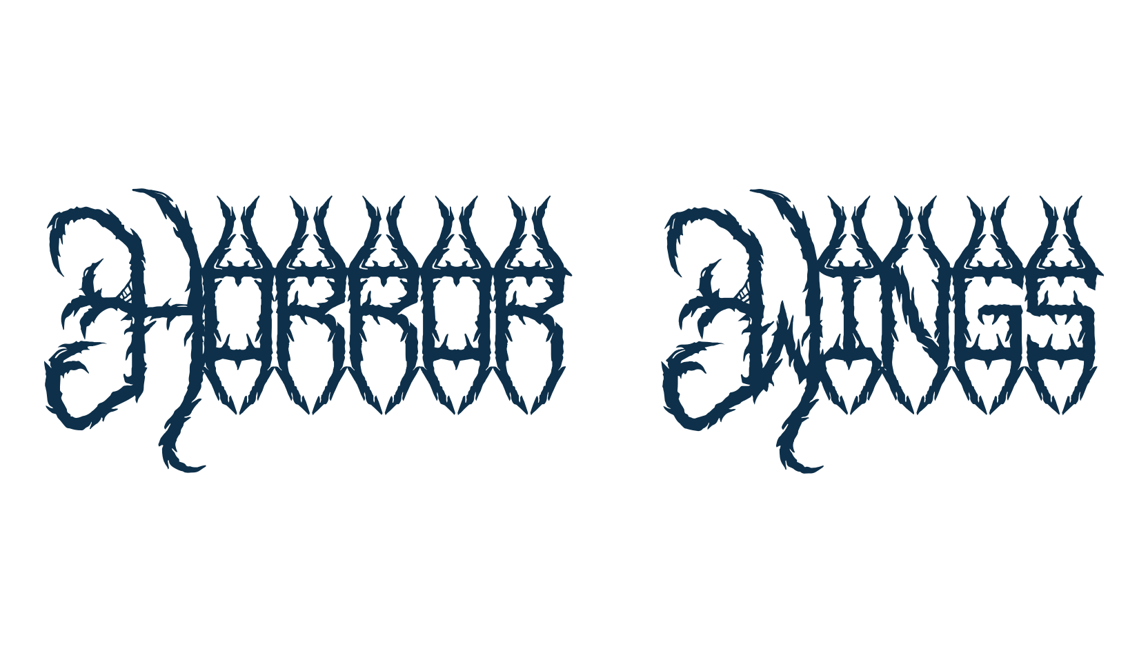 Horror Wings, gothic modern font preview