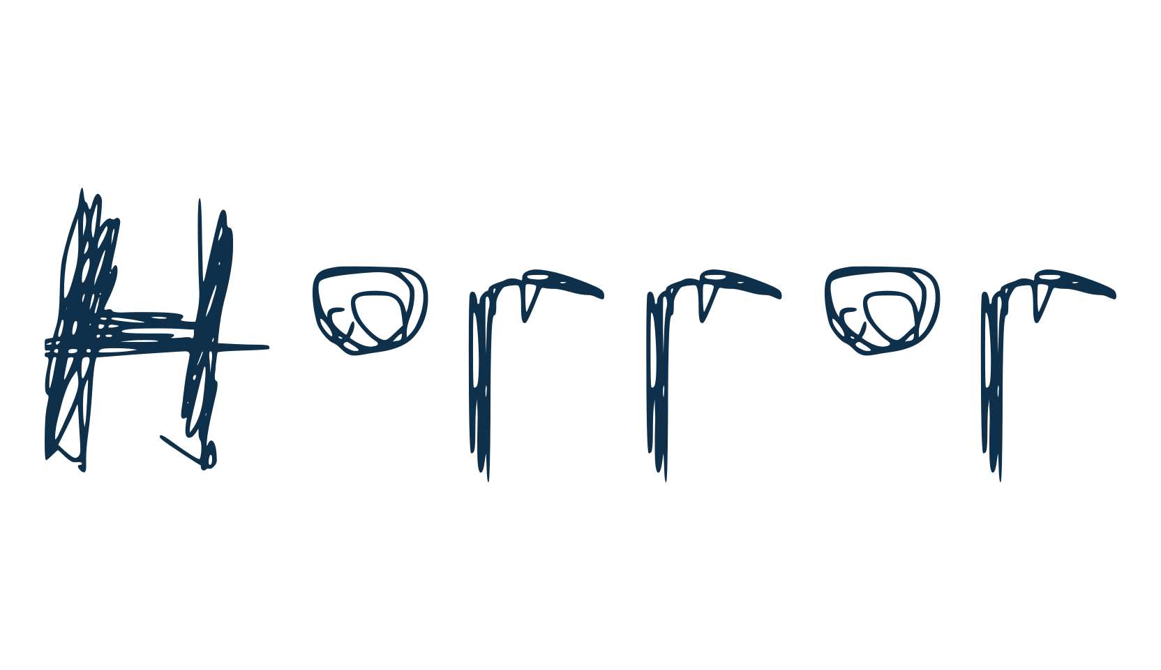 Horror (horror), trash font preview