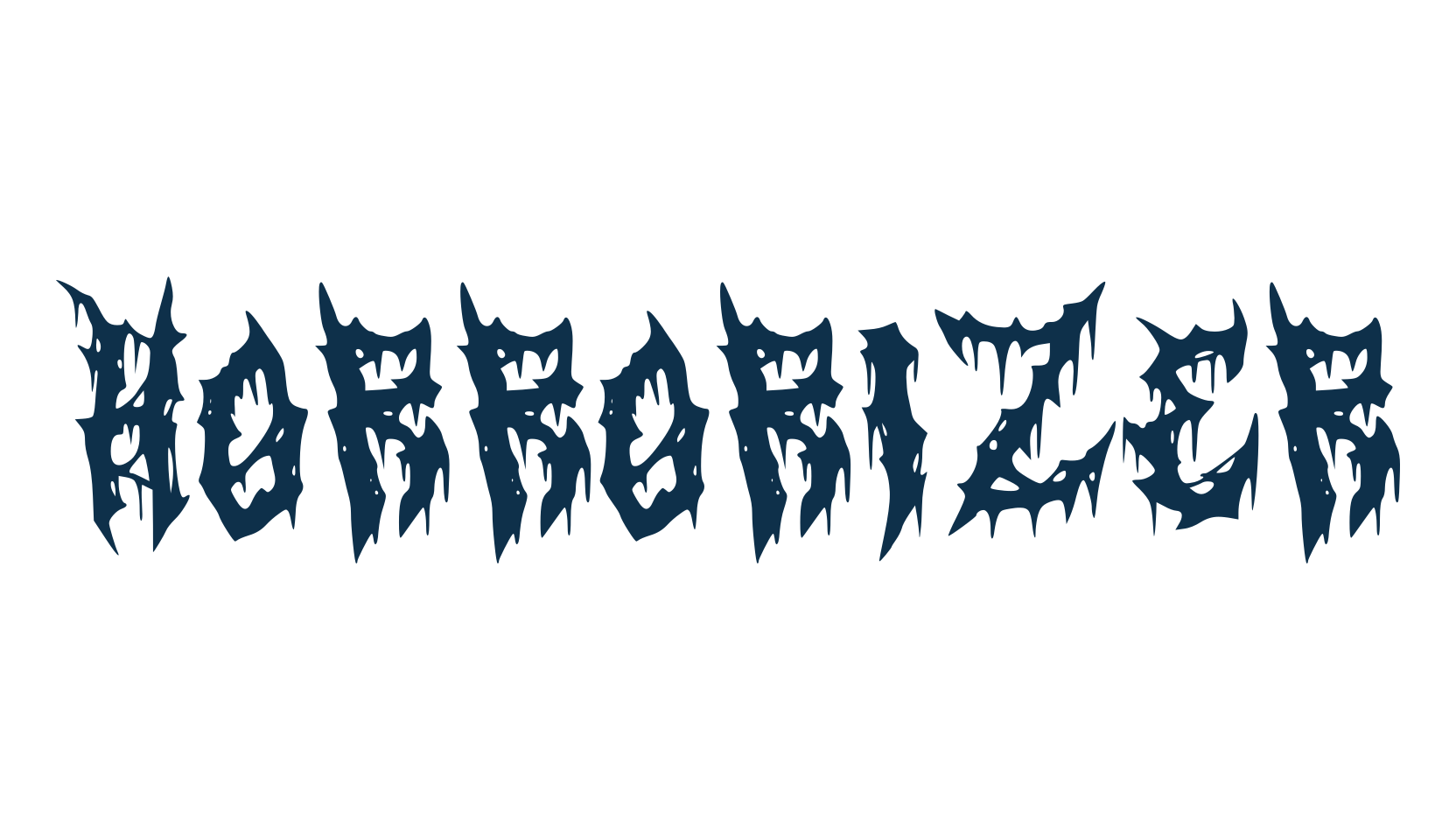 Horrorizer, holiday halloween fancy decorative horror font preview