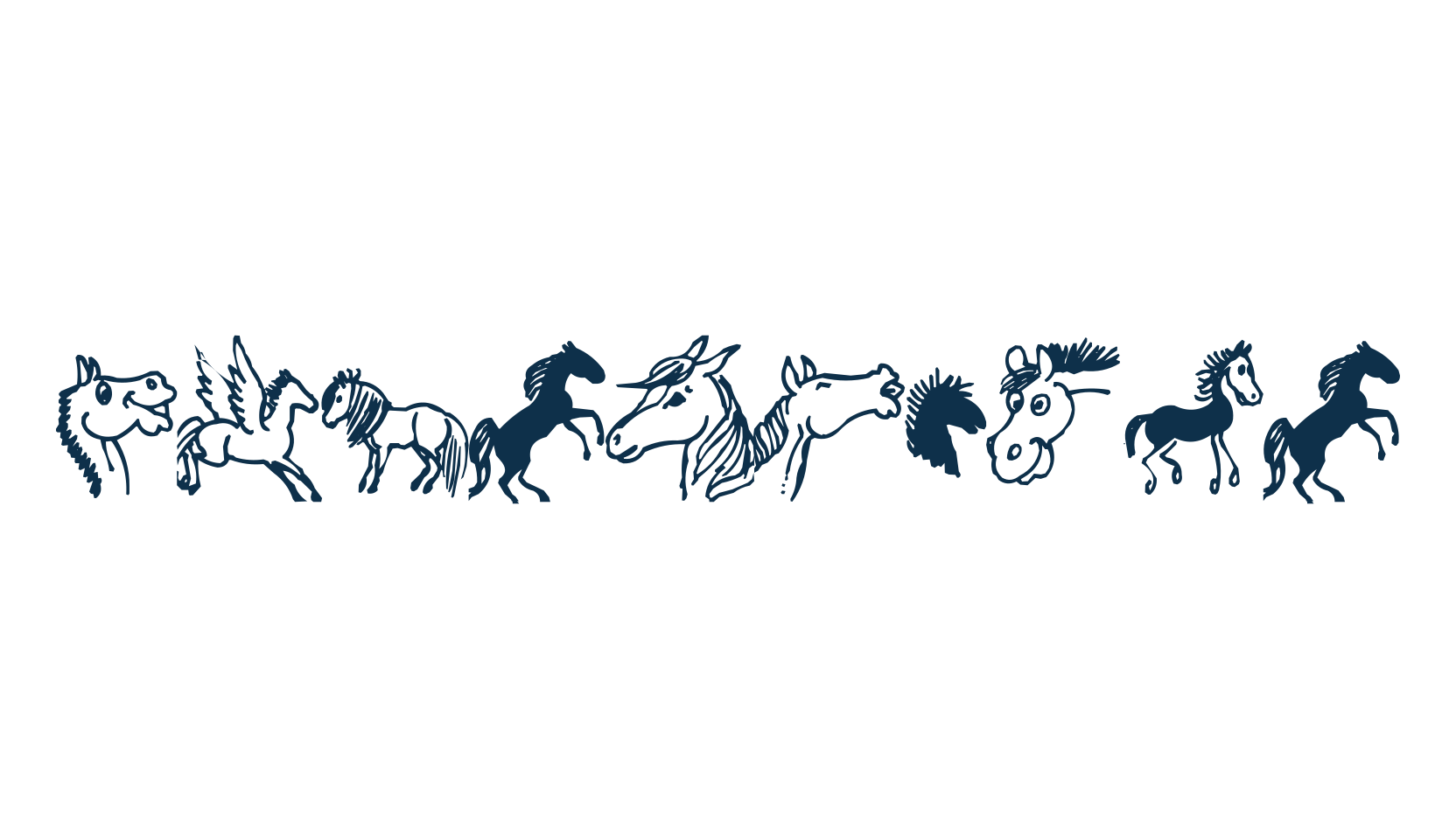 Horsedings, display market font preview