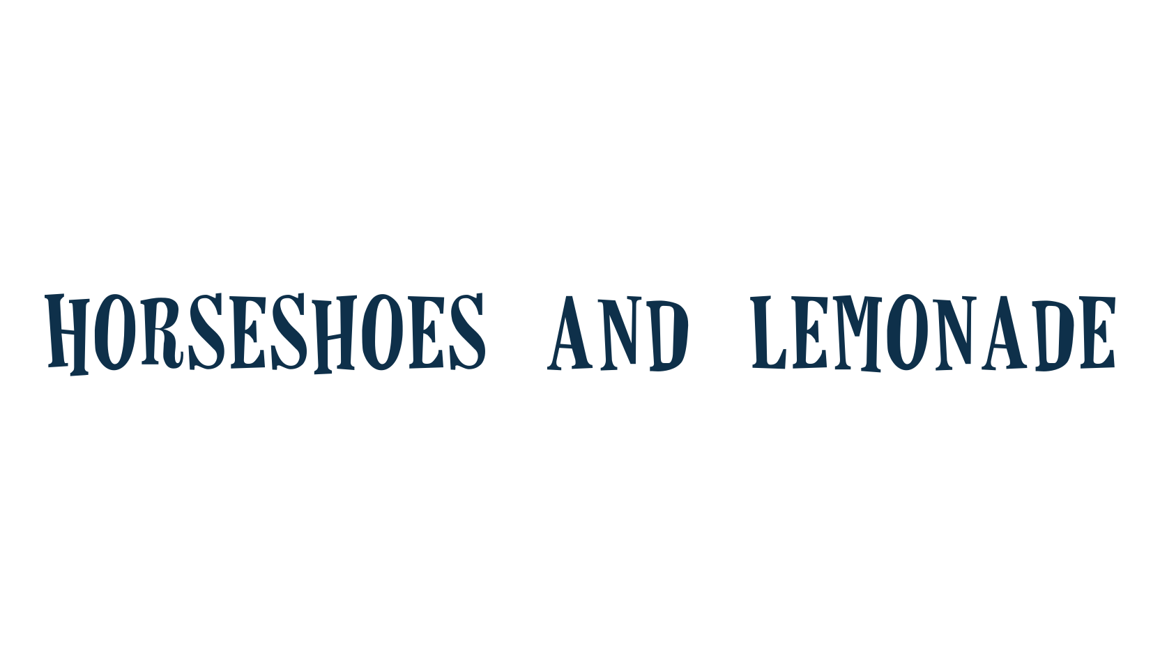Horseshoes and Lemonade, fancy decorative font preview