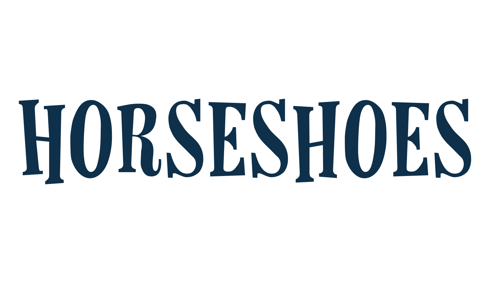 Horseshoes, fancy cartoon decorative font preview