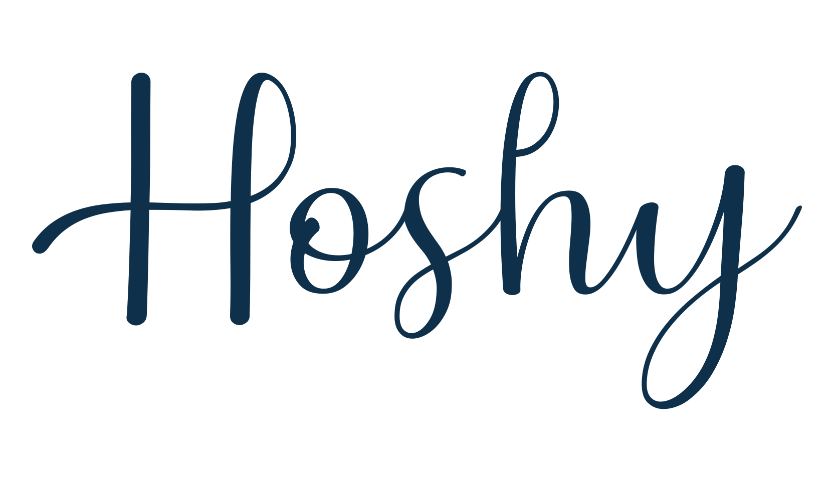 Hoshy, handwriting font preview