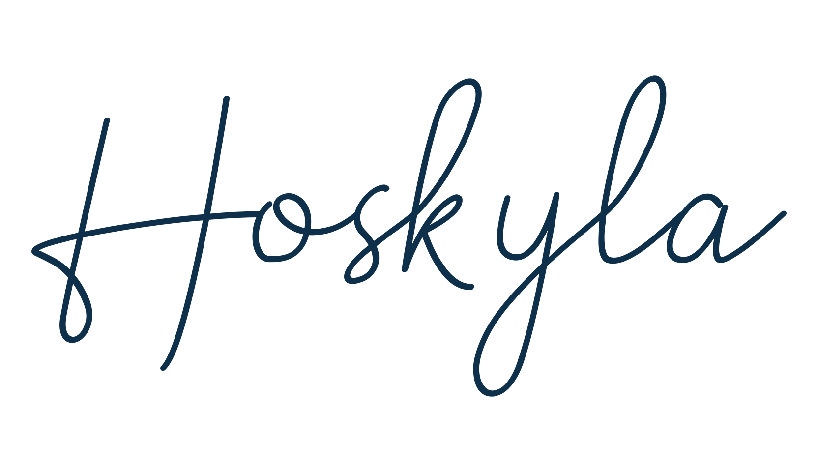 Hoskyla, handwriting font preview