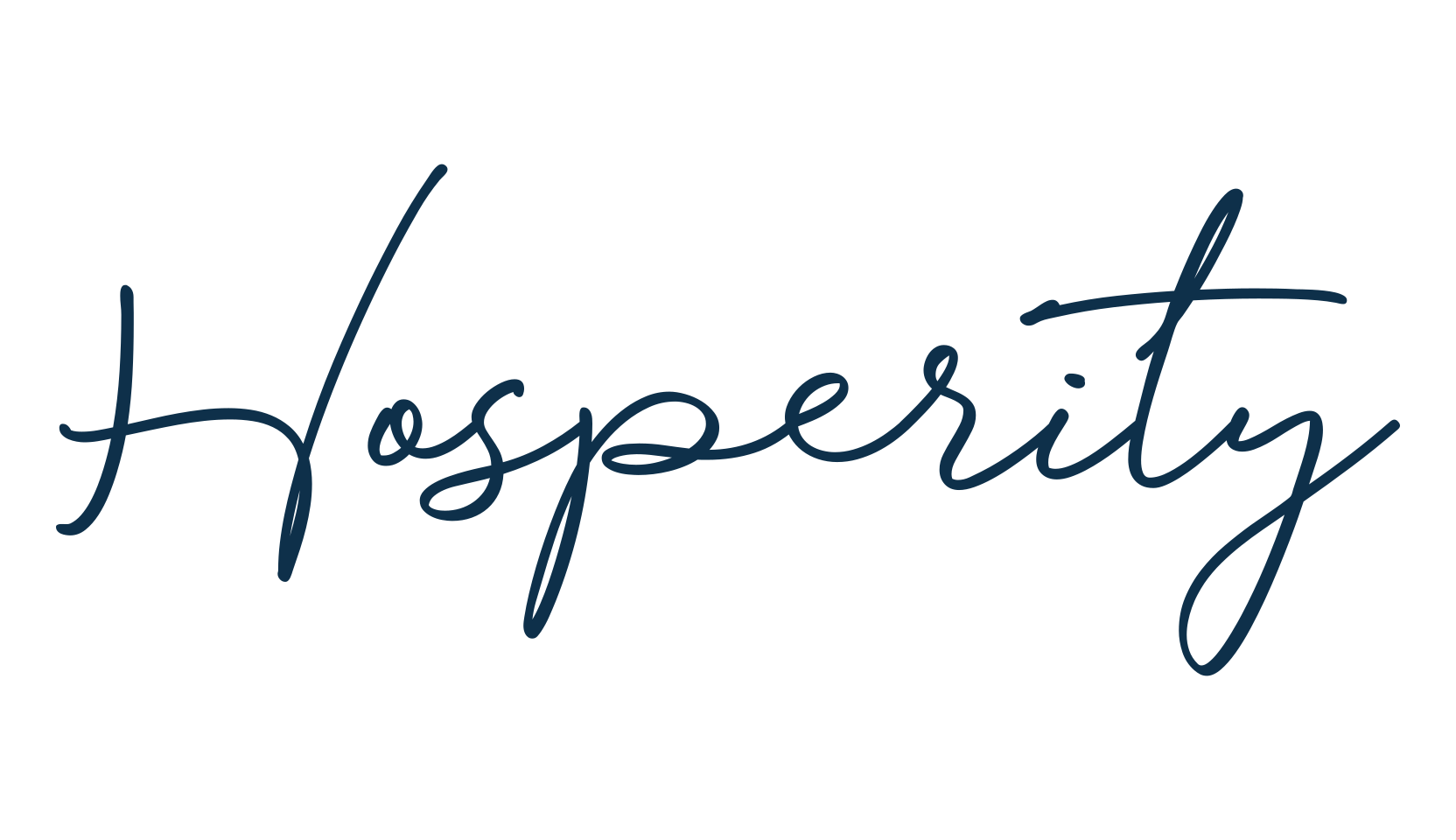 Hosperity, script handwritten fancy decorative calligraphy font preview