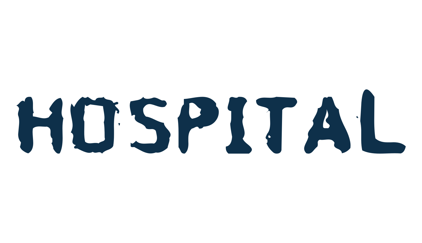 Hospital, fancy destroy decorative font preview