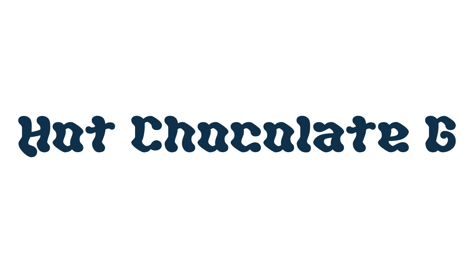 Hot Chocolate G, fancy groovy decorative font preview