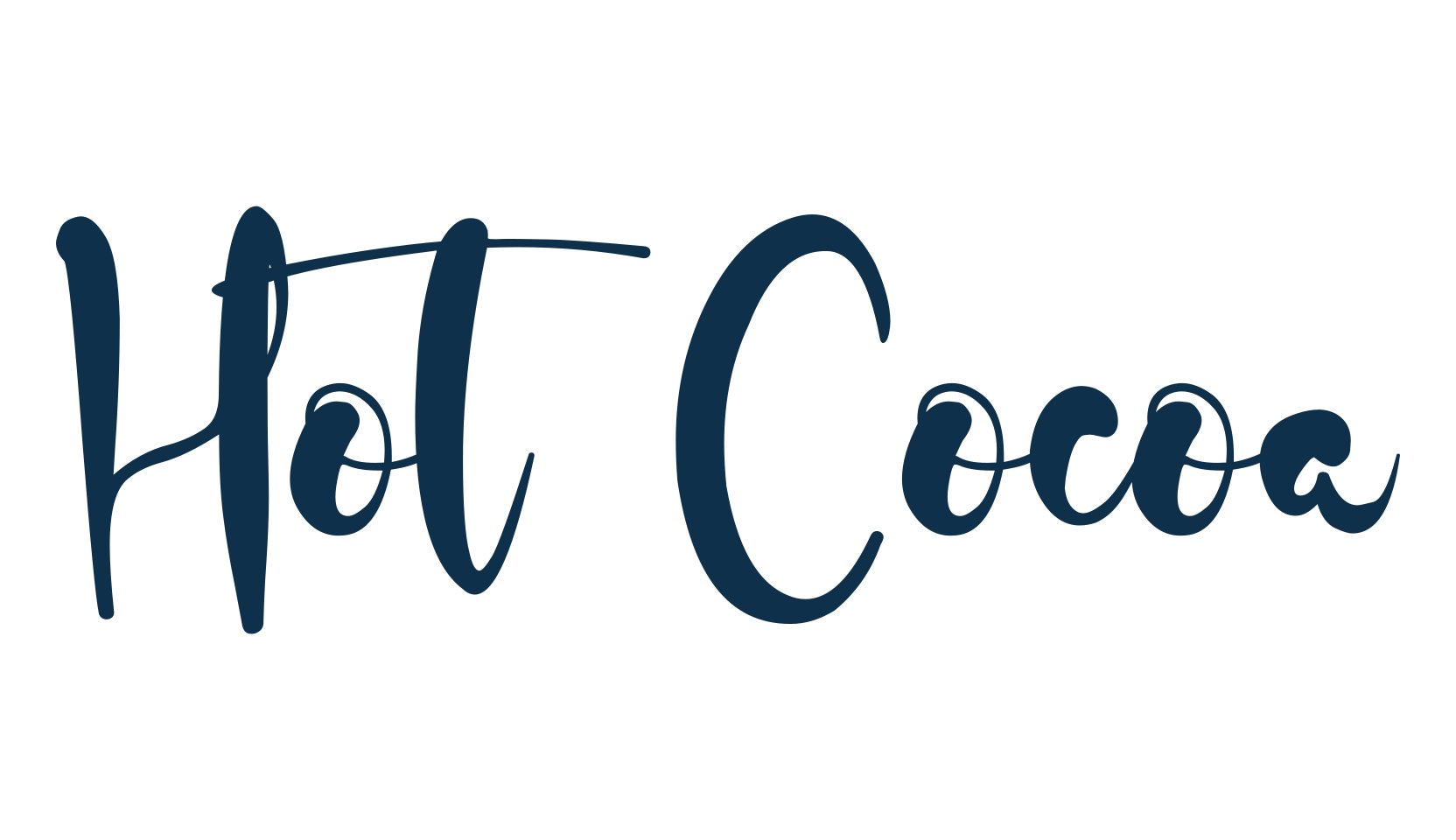 Hot Cocoa, display market font preview