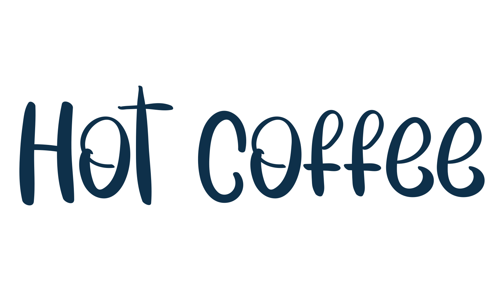 Hot Coffee, various font preview