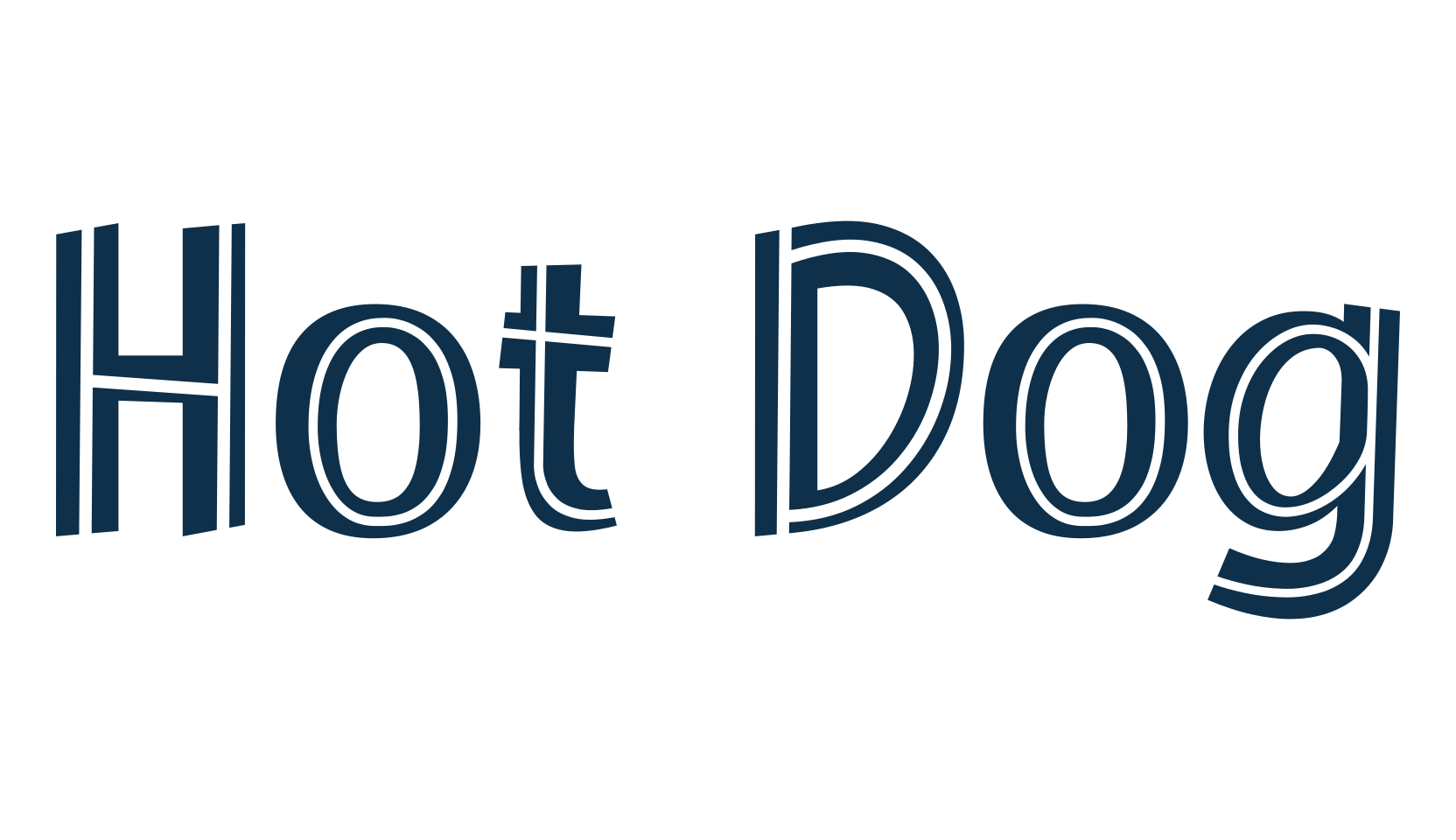 Hot Dog (hot-dog-2), various font preview
