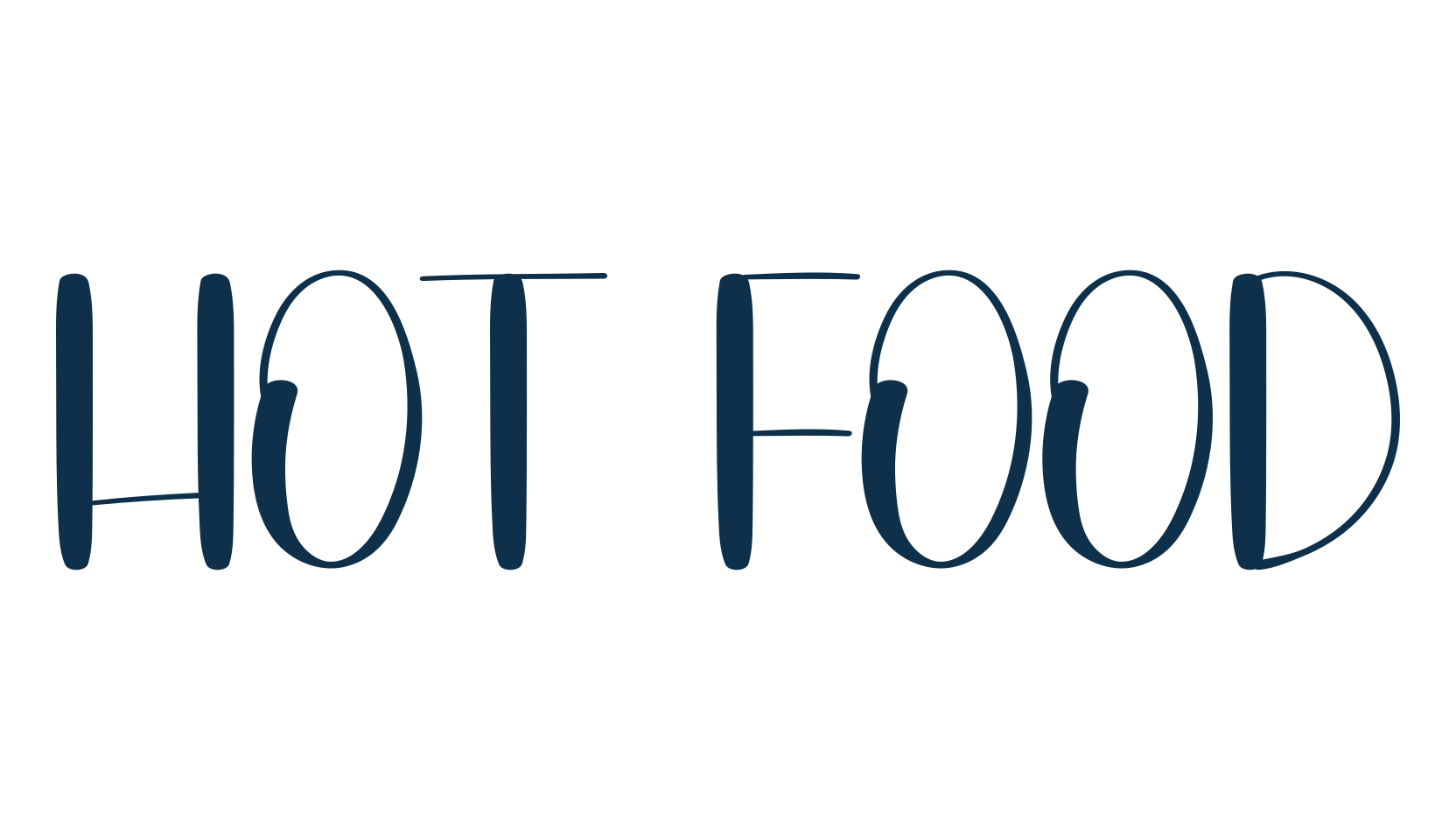 Hot Food, fancy various decorative script calligraphy font preview