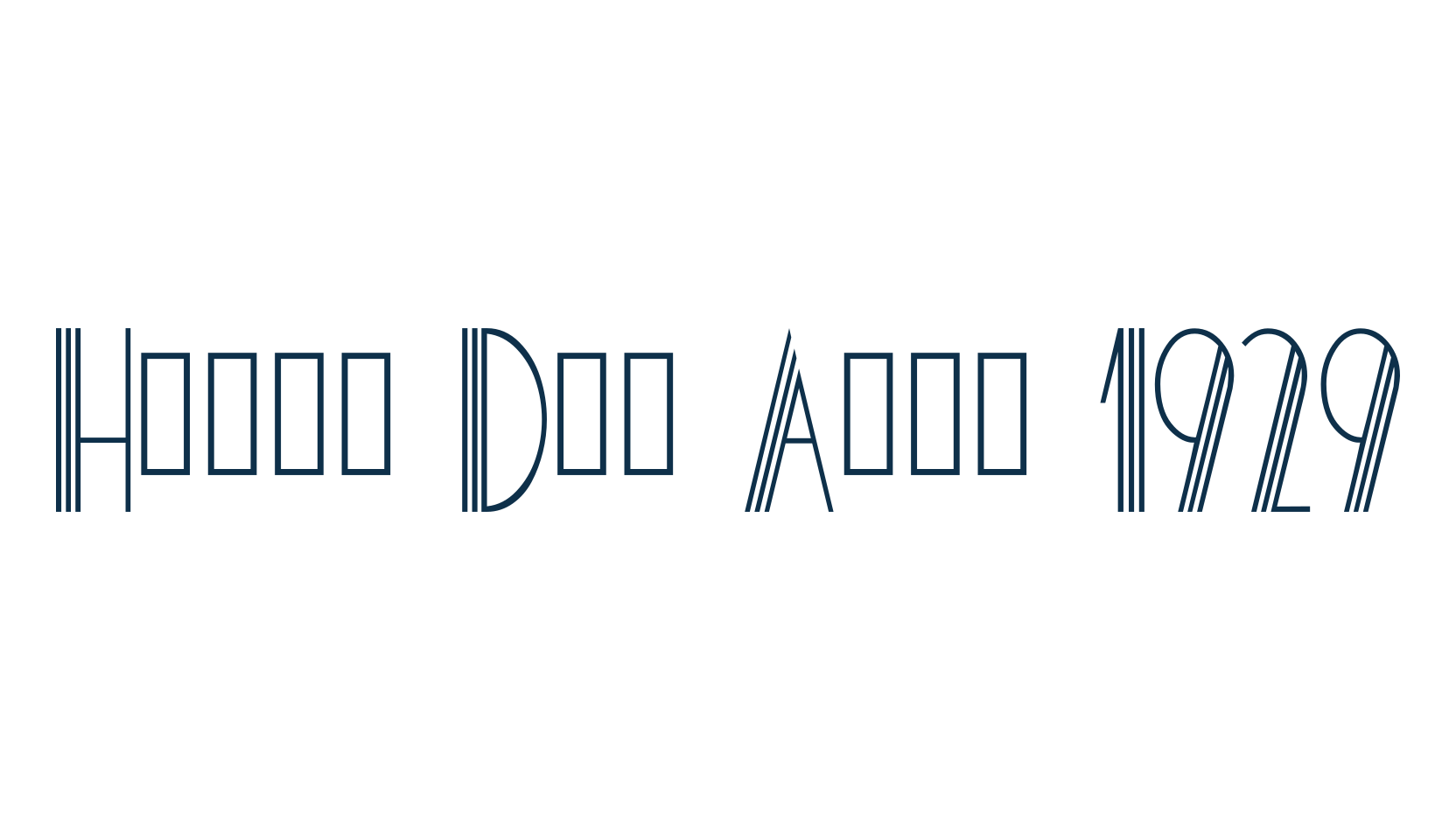 Hotel Des Arts 1929, fancy retro decorative font preview