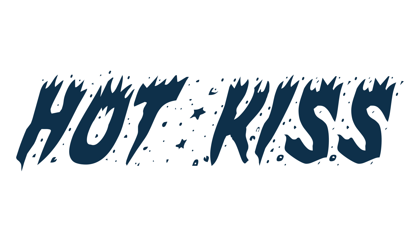 Hot Kiss, fancy fire, ice decorative font preview