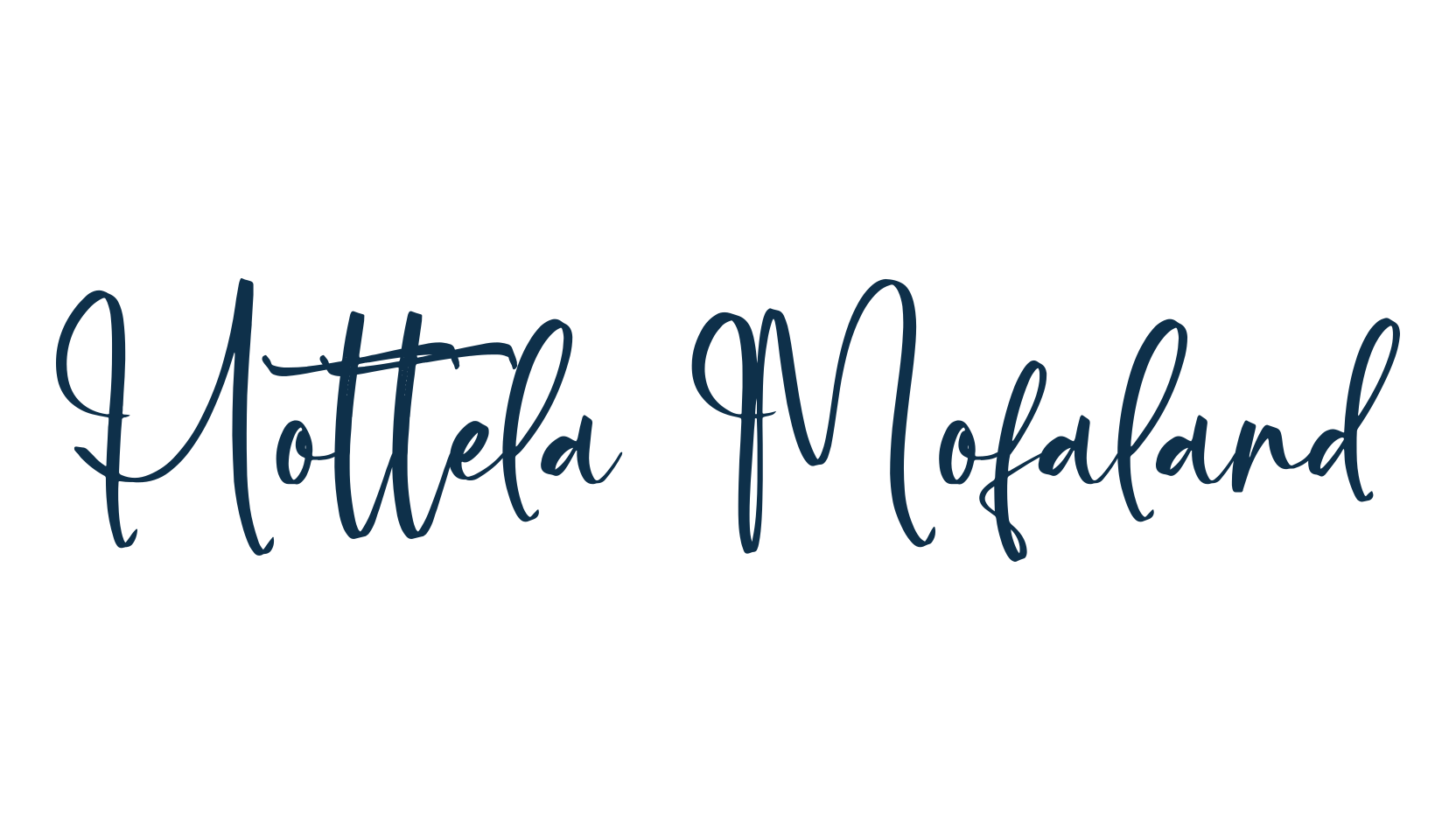 Hottela Mofaland, handwriting font preview
