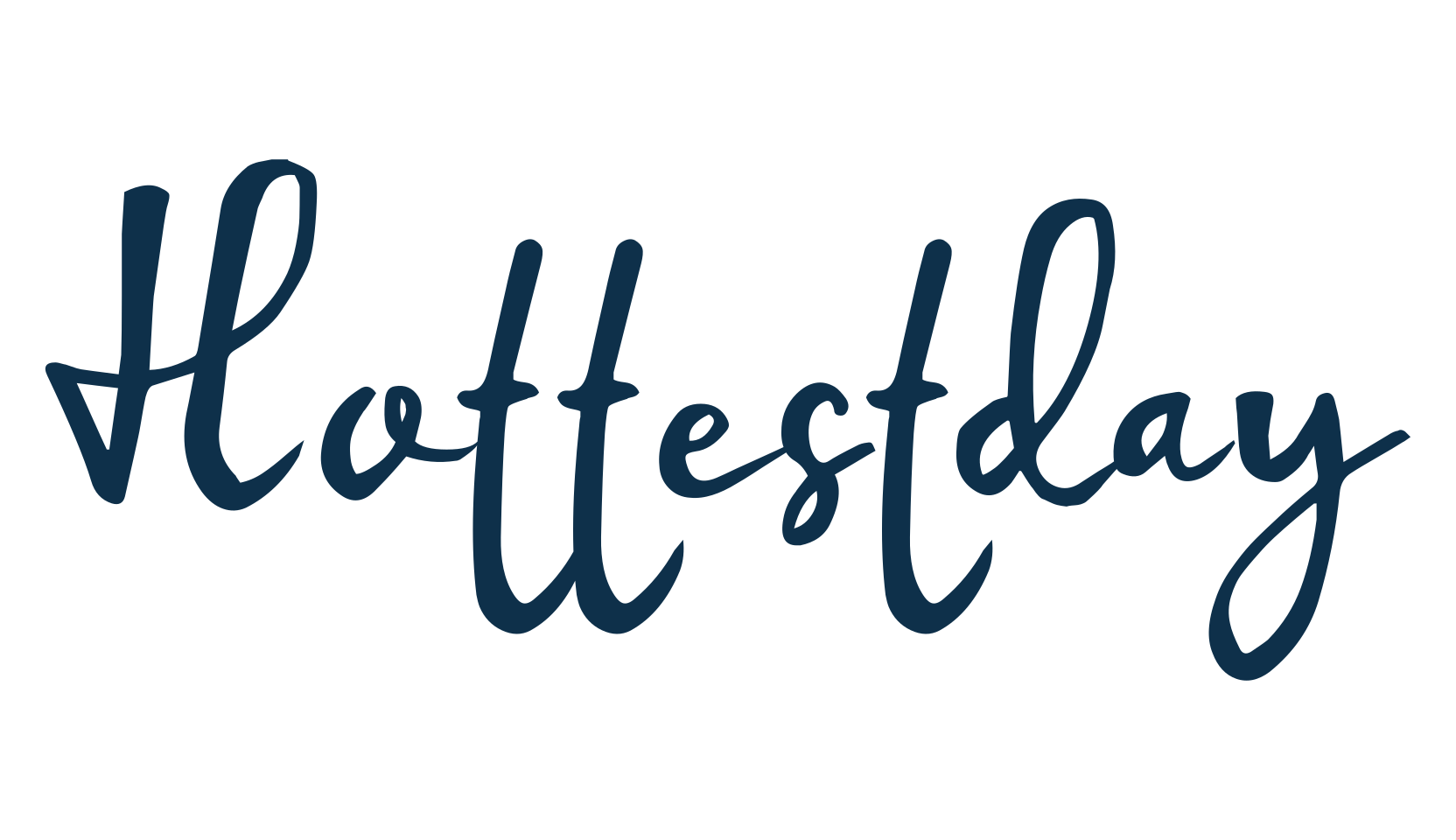 Hottestday, handwriting font preview
