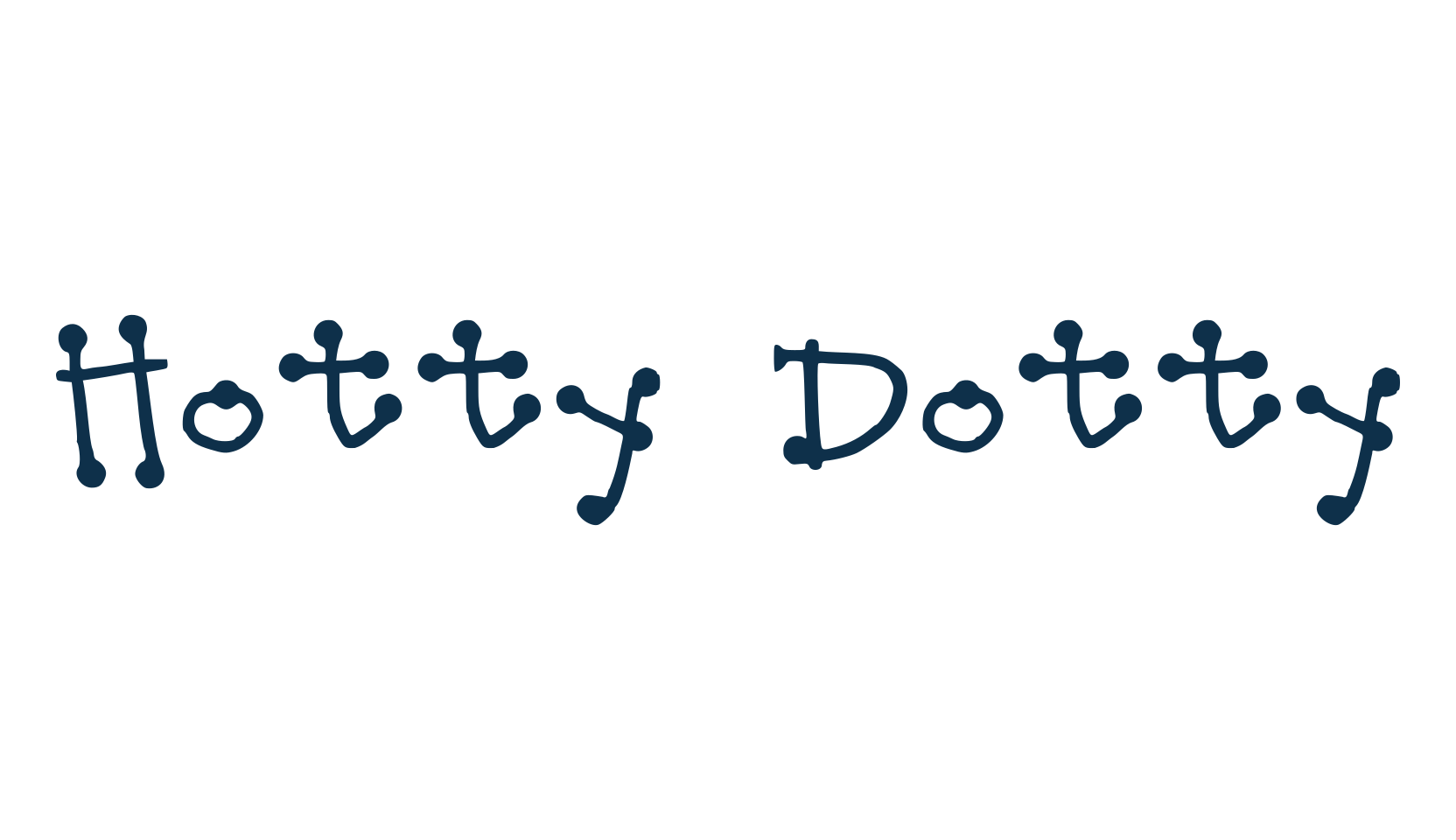 Hotty Dotty, fancy various decorative script calligraphy font preview