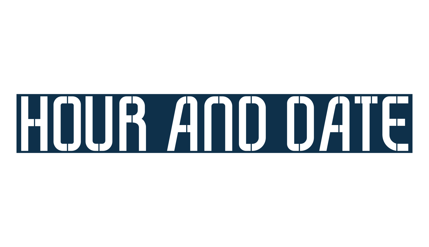 Hour And Date, fancy various decorative font preview