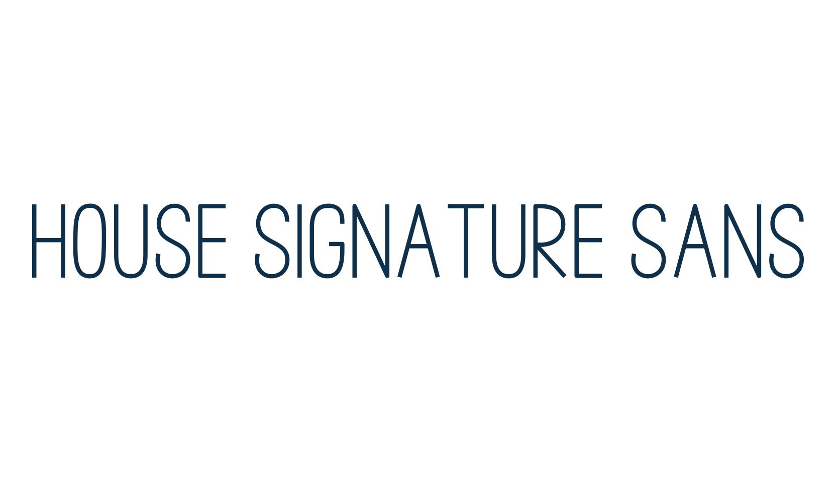 House Signature Sans, basic sans serif font preview