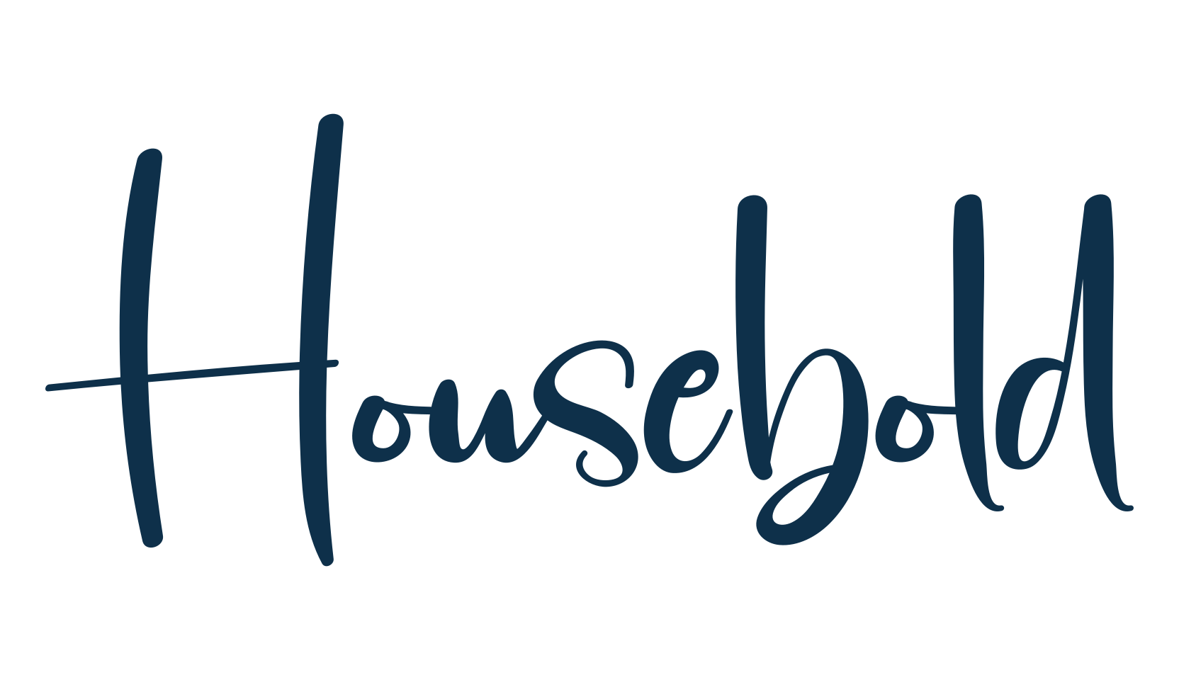Housebold, handwriting font preview
