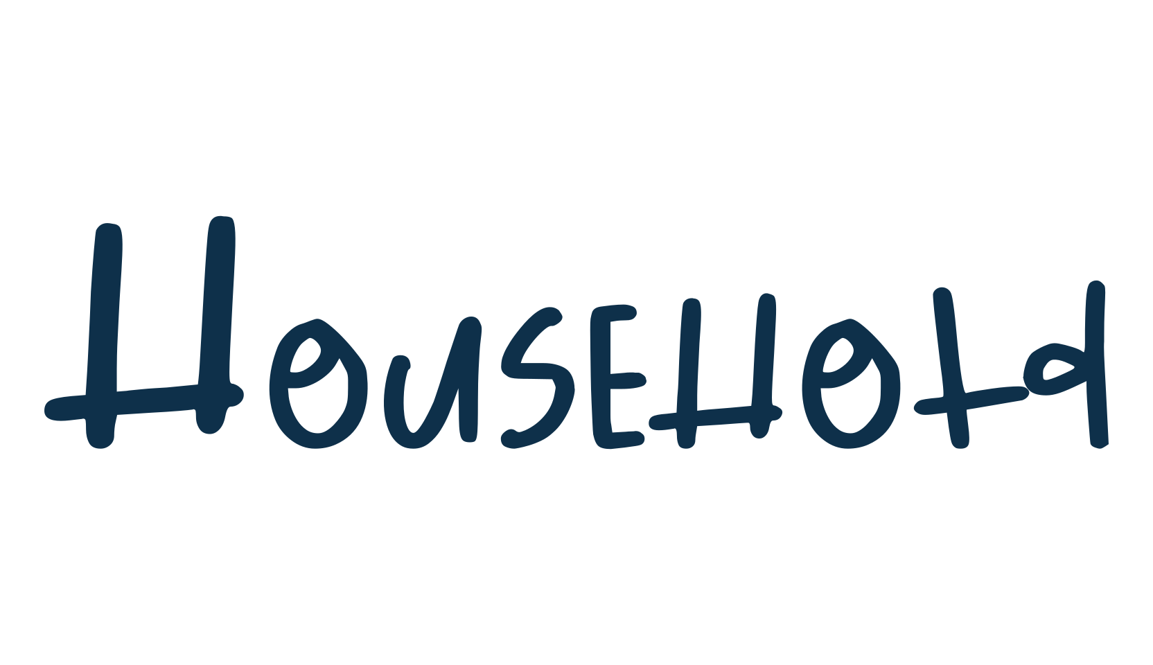 Household, fancy decorative font preview