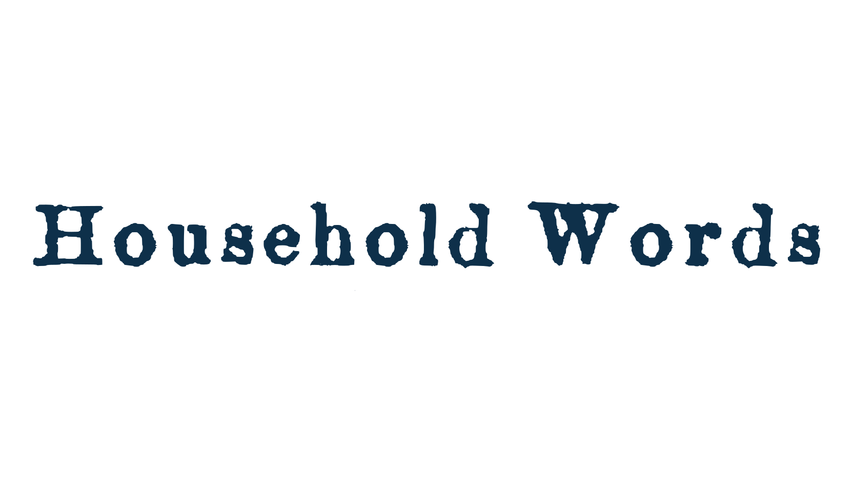 Household Words, typewriter font preview