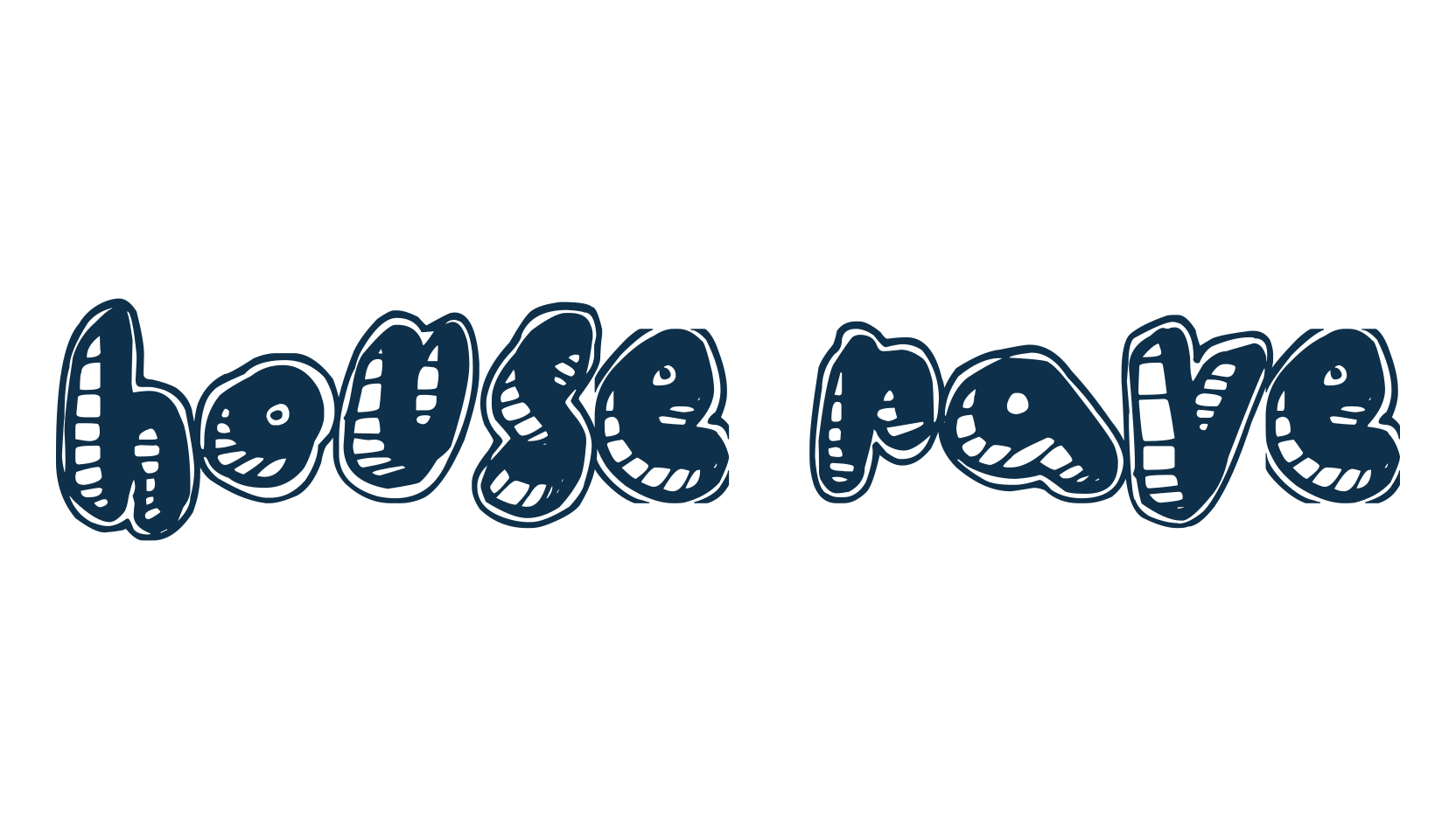 House Rave, cartoon font preview