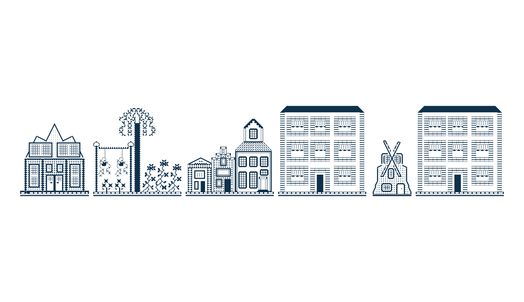 Houses, fancy decorative font preview