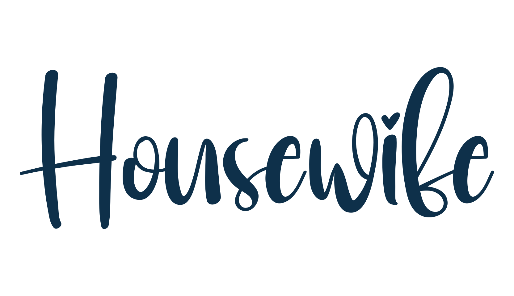 Housewife, script handwritten fancy decorative calligraphy font preview