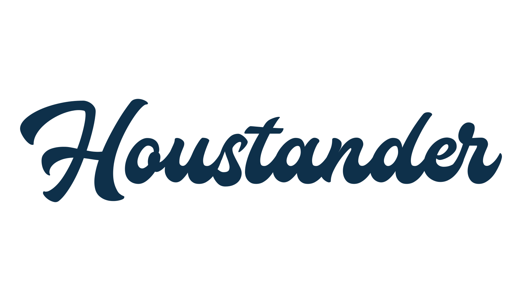 Houstander, script brush fancy decorative calligraphy font preview