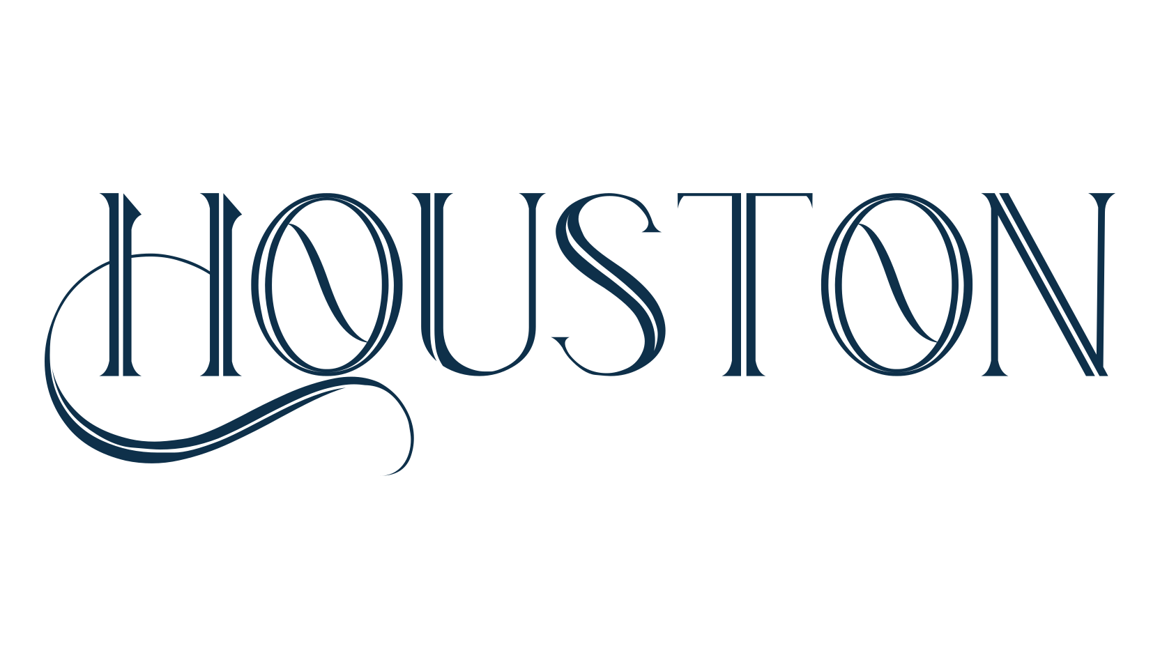Houston (houston-3), fancy retro decorative font preview