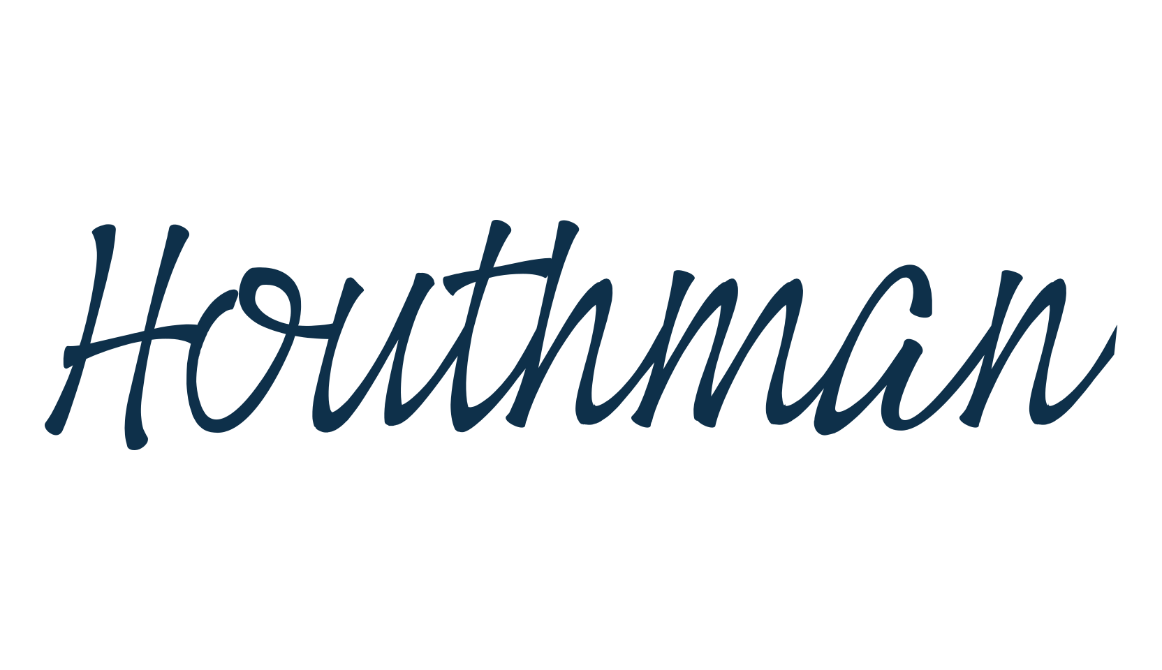 Houthman, script handwritten fancy decorative calligraphy font preview