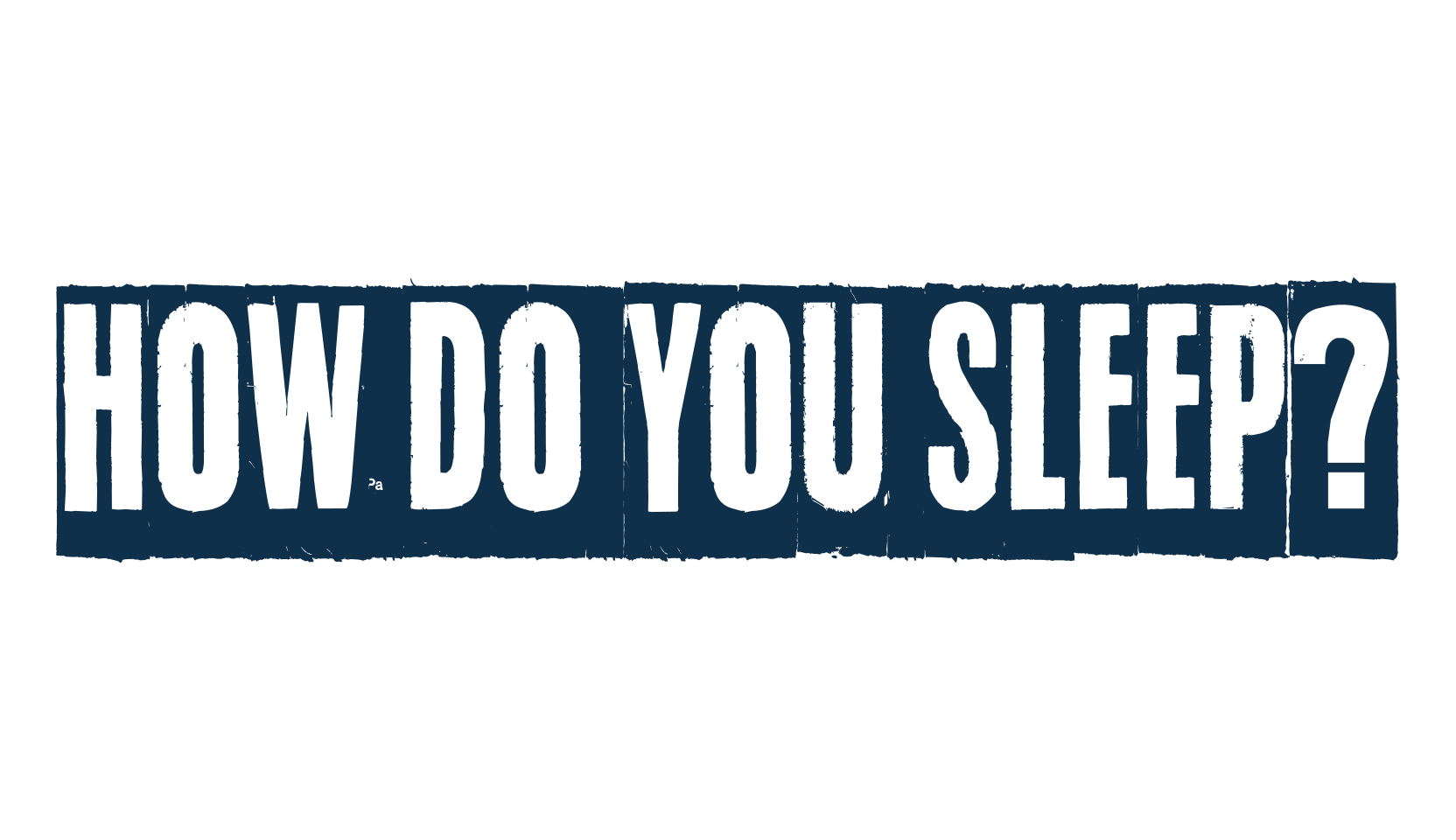 How do you sleep?, eroded font preview