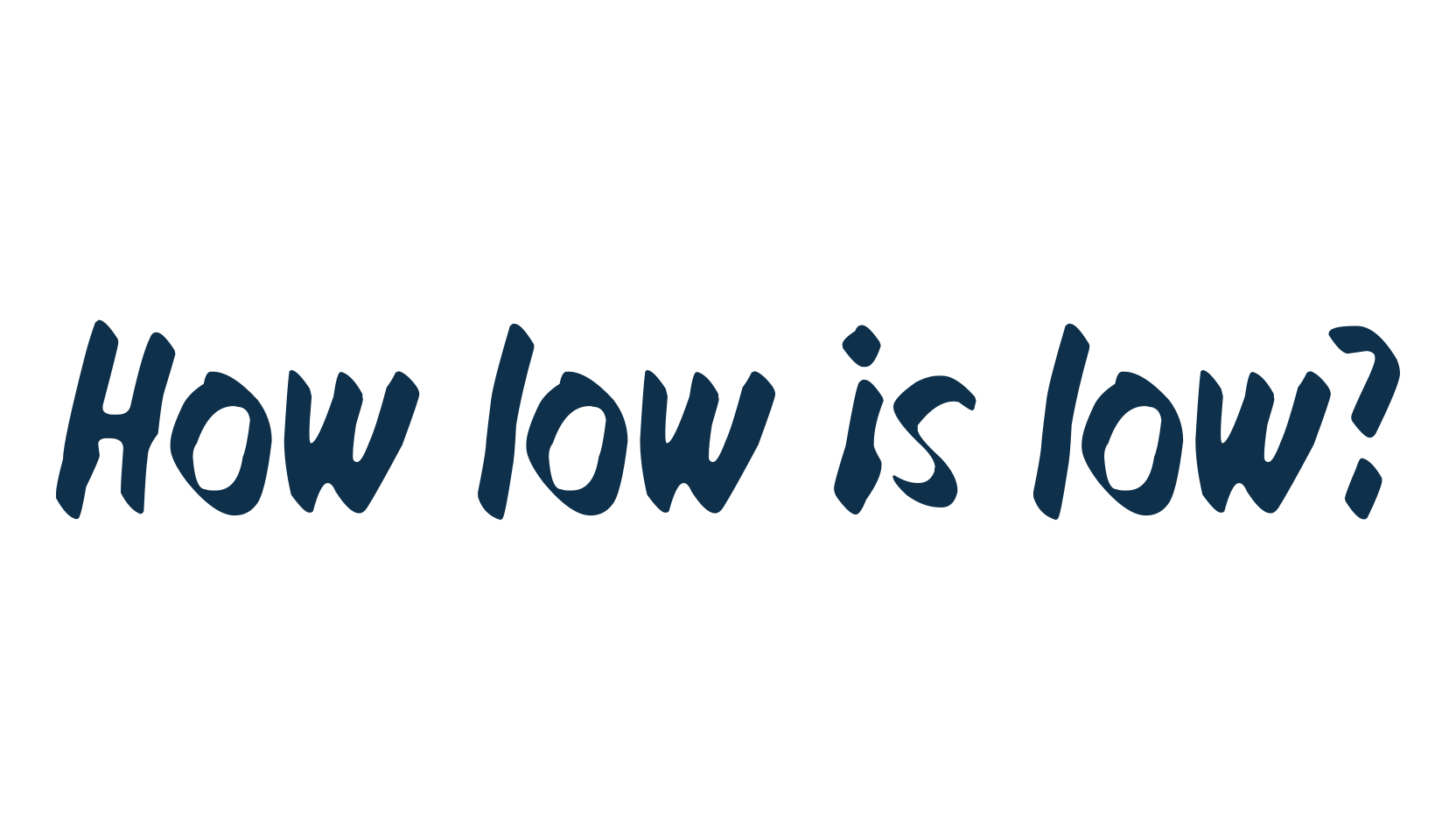 How low is low?, display market font preview
