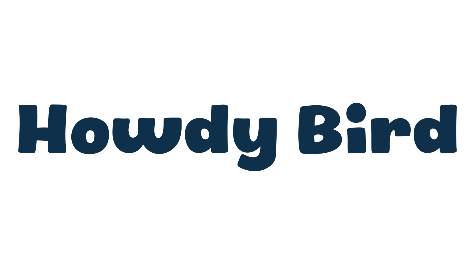 Howdy Bird, cartoon font preview